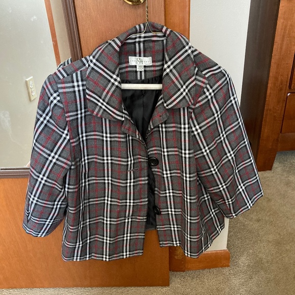 Black plaid blazer - Picture 1 of 2